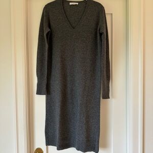 Everlane Charcoal Cashmere Long Sleeve Dress
